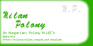 milan polony business card